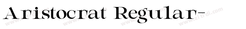 Aristocrat Regular字体转换